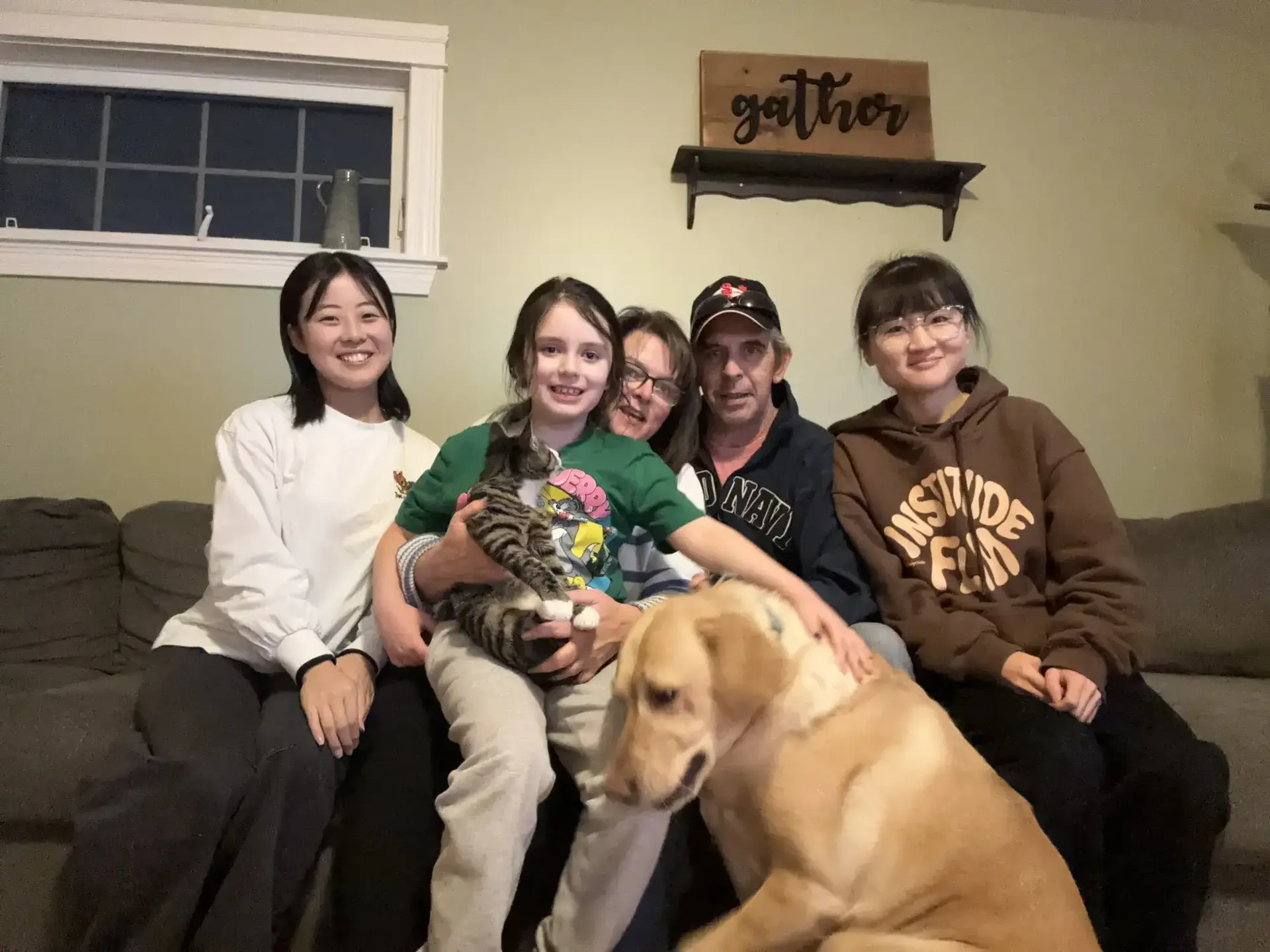 Host family and international student sharing a welcoming home environment